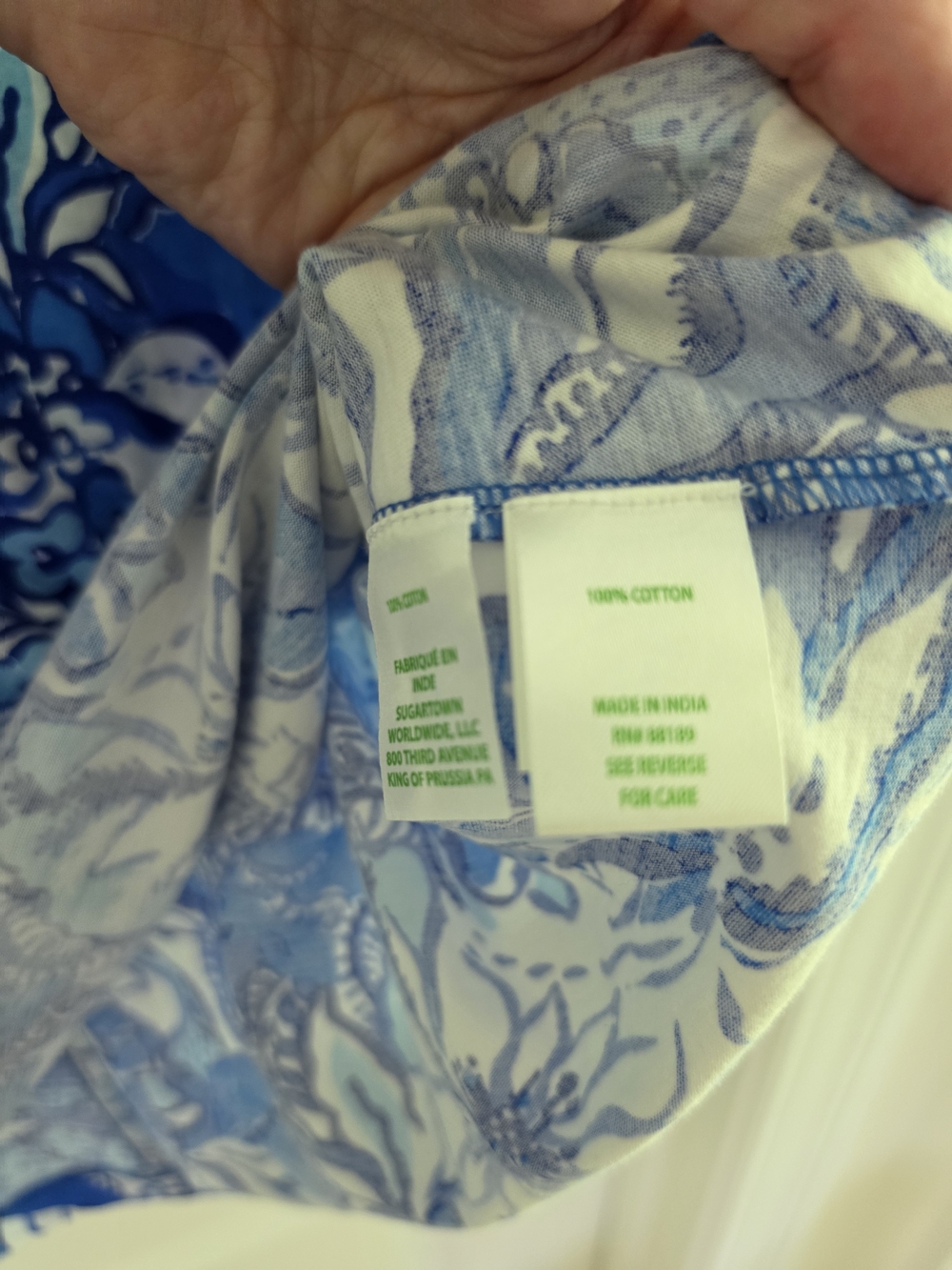 NWT Lilly Pulitzer Blue and White Floral Sleeveless Dress - Picture 5 of 9